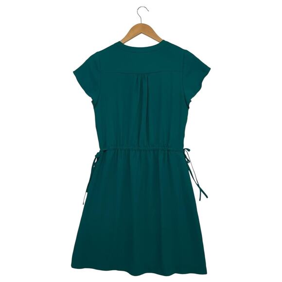 41 Hawthorn Dress Womens Small Green V Neck Flutter Sleeve Cinch Waist Lined - Picture 2 of 13